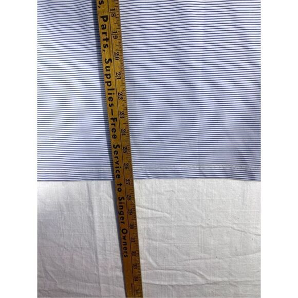 Louis Castel Blue White Striped 1/4 Zip Pullover Long Sleeve T-Shirt Medium - Picture 8 of 8